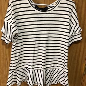 Striped black and white shirt